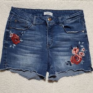 Floral Jean Shorts